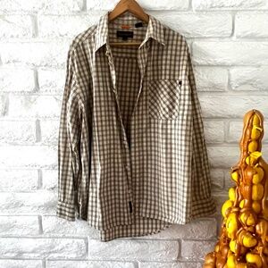 Timberland 100% Cotton Flannel Plaid Shirt XL